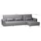 Baxton Studio Lanoma Contemporary Slate Grey Fabric Upholstered Convertible Sofa Bed 245-13753-ZORO - alternate 9